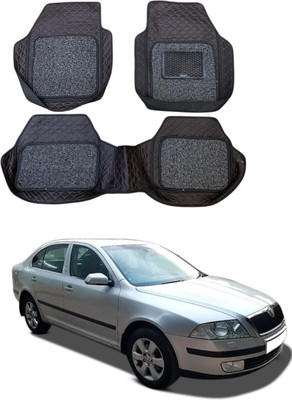 ARNEJA Leatherite 7D Mat For  Skoda Laura(Red, Black)