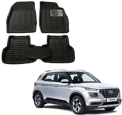 SLSHILPA Plastic 3D Mat For  Hyundai Venue(Black)