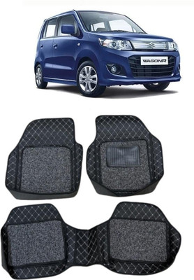 Arnejas Leatherite 7D Mat For  Maruti Suzuki WagonR Stingray(Silver, Black)