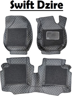 Autoxygen Leatherite 7D Mat For  Maruti Swift Dzire(Black)