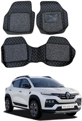 ARNEJA Leatherite 7D Mat For  Renault Kiger(Silver, Black)