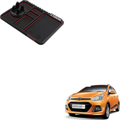 MOTO BEAST PVC, Silicone Standard Mat For  Hyundai Grand i10(Black, Red)