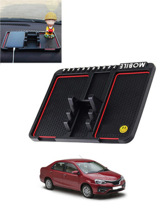RKPSP Silicone Tray Mat For  Toyota Etios(Black)