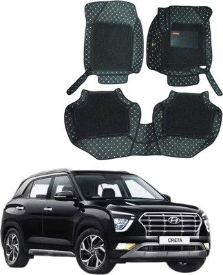 AUTOMOXCO Leather 7D Mat For  Hyundai Creta(Black)