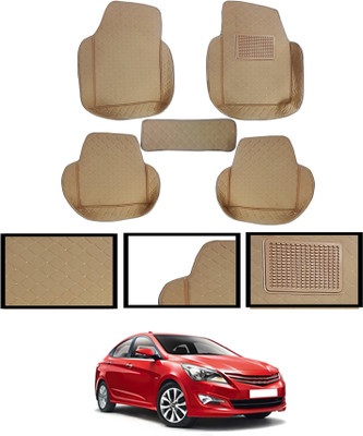 AYW Leatherite 7D Mat For  Hyundai Verna(Beige)