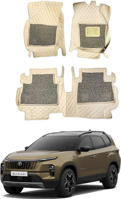 Autorepute Leather 7D Mat For  Tata Safari(White, Grey)