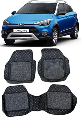 Arnejas Leatherite 7D Mat For  Hyundai i20 Active(Silver, Black)