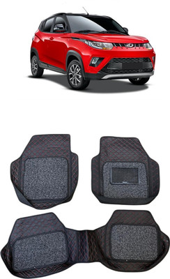 Arnejaa Leatherite 7D Mat For  Mahindra KUV100(Red, Black)