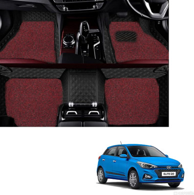 Autoclow Leatherite 7D Mat For  Hyundai Elite i20(Black, Red)