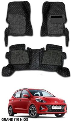 KUNTAIL Leatherite 7D Mat For  Hyundai Grand i10, Grand i10 Nios(Black)