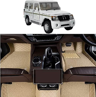 INSURE AUTOMOTIVE Leather 7D Mat For  Mahindra Bolero(Beige)