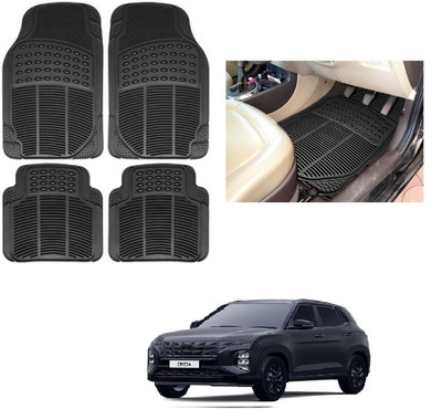 ROSHNEER ENTERPRISES Rubber Standard Mat For  Hyundai Creta(Black)