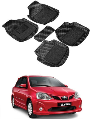 ARNEJA Leatherite 7D Mat For  Toyota Etios Liva(Black)