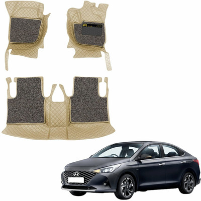 Mecarnic Leatherite 7D Mat For  Hyundai Verna(Beige)