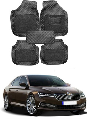 arneja trading company Leatherite 7D Mat For  Skoda Superb(Black)