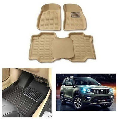 After cars Plastic 3D Mat For  Mahindra Scorpio(Beige)