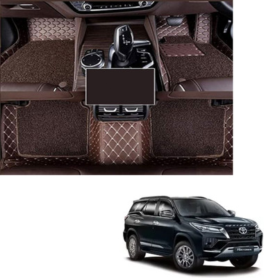 Autoclow Leatherite 7D Mat For  Toyota Fortuner(Brown, Brown)