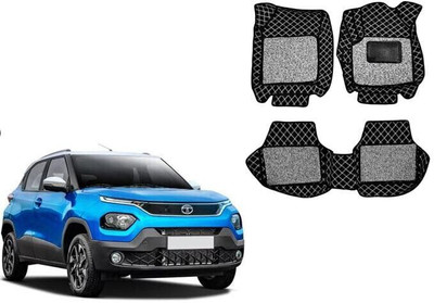 Autorepute Leather 7D Mat For  Tata Punch(Black)