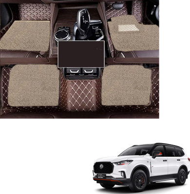 Autoclow Leatherite 7D Mat For  MG Gloster(Brown, Beige)