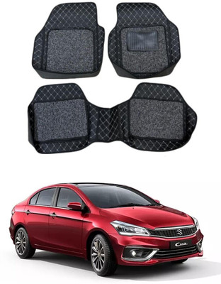 Arnejaa Leatherite 7D Mat For  Maruti Suzuki Ciaz(Silver, Black)