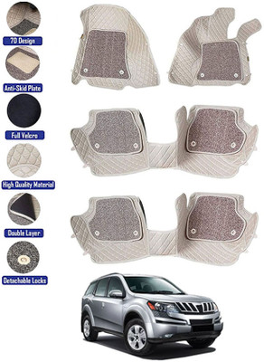 MATIES Leatherite 7D Mat For  Mahindra XUV 500(Beige)