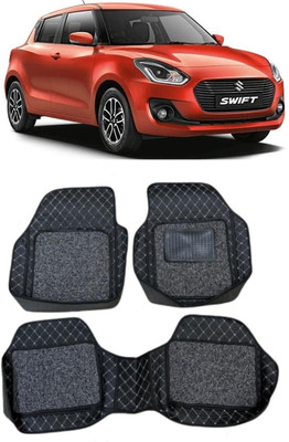 ARNEJA Leatherite 7D Mat For  Maruti Suzuki Swift(Silver, Black)