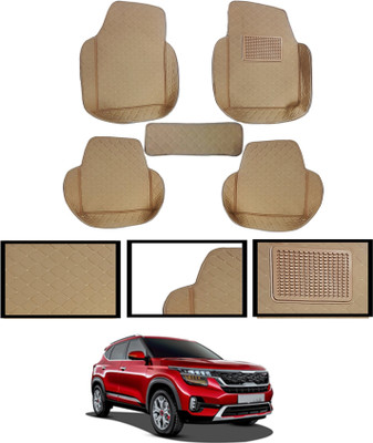 MSNP Leatherite 7D Mat For  Kia Seltos(Beige)