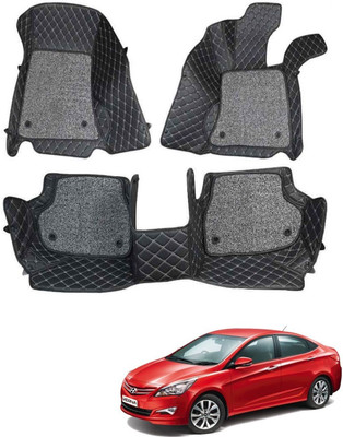 TOFIT ENTERPRISE Leatherite 7D Mat For  Hyundai Verna Transform(Black)