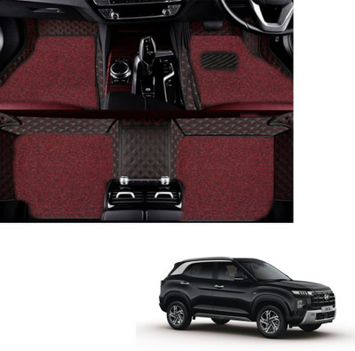Autoclow Leatherite 7D Mat For  Hyundai Creta(Red, Red)