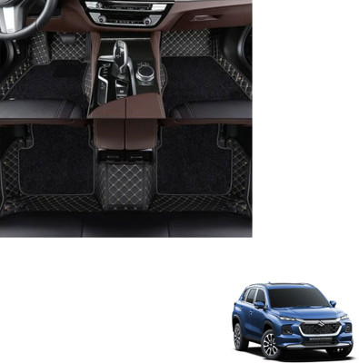 Autoclow Leatherite 7D Mat For  Maruti Suzuki Grand Vitara(Gold, Black)