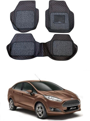 Arnejaa Leatherite 7D Mat For  Ford Fiesta(Red, Black)
