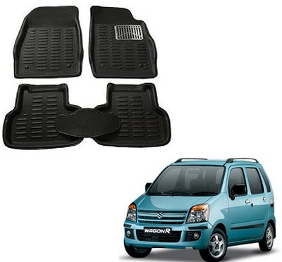 SLSHILPA Plastic 3D Mat For  Maruti Suzuki WagonR(Black)