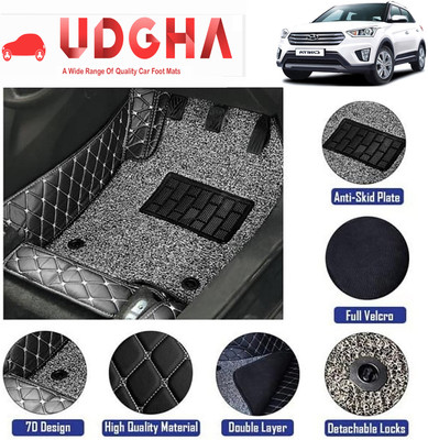 UDGHA Leatherite 7D Mat For  Hyundai Creta(Black)