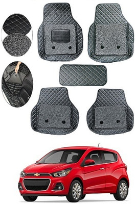 SLSHILPA Leather 7D Mat For  Chevrolet Spark(Black)