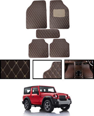 MATIES Leatherite Standard Mat For  Mahindra Thar(Brown)