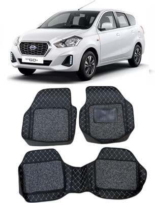 arneja trading company Leatherite 7D Mat For  Datsun Go+(Silver, Black)