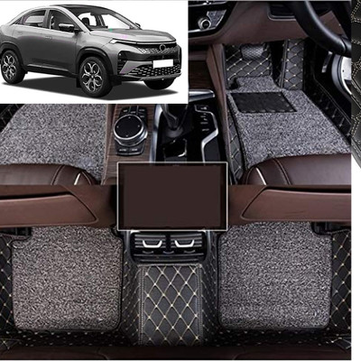Drizon Leatherite 7D Mat For  Tata Curvv(Silver, Black)