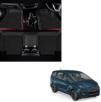 Autoclow Leatherite 7D Mat For  Mahindra Marazzo(Silver, Black)