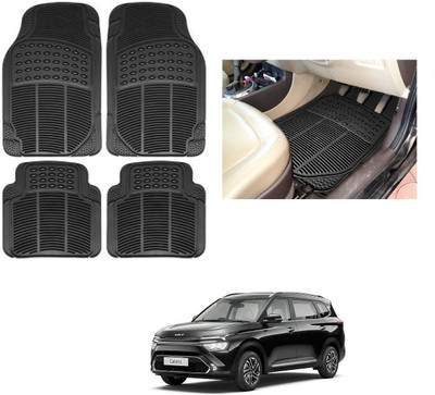 ROSHNEER ENTERPRISES Rubber Standard Mat For  Kia Carens (6 Seater)(Black)