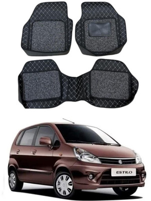arneja trading company Leatherite 7D Mat For  Maruti Suzuki Zen Estilo(Silver, Black)