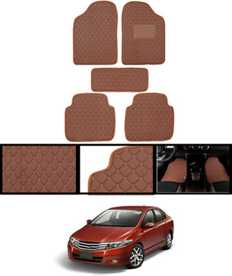 MSNP Leatherite Standard Mat For  Honda Universal For Car(Brown)