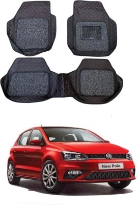 Arnejaa Leatherite 7D Mat For  Volkswagen Polo(Red, Black)