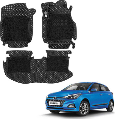 COSMOGEAR Leatherite 7D Mat For  Hyundai Elite i20(Black)