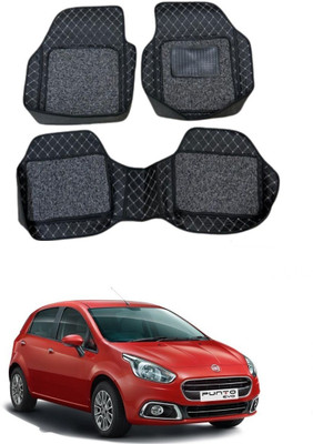 TOFIT ENTERPRISE Leatherite 7D Mat For  Fiat Punto(Black)