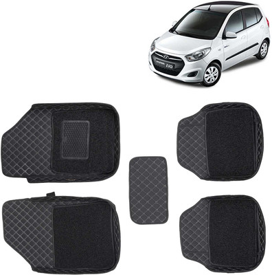 Kingsway Leatherite 7D Mat For  Hyundai i10(Black)