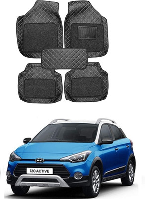 arneja trading company Leatherite 7D Mat For  Hyundai i20 Active(Black)