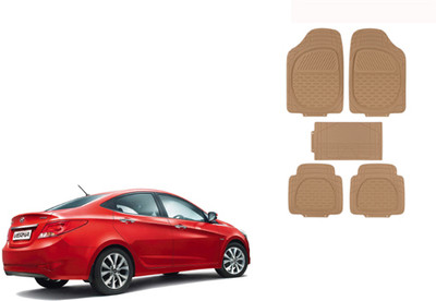 Autorepute Rubber Standard Mat For  Hyundai Verna(Beige)