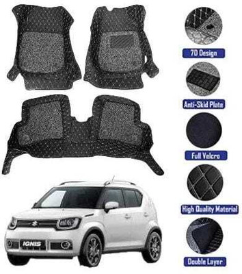 GENFRID Leatherite 7D Mat For  Maruti Ignis(Black)