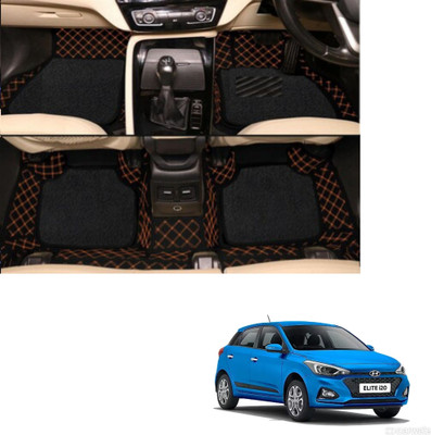 Autoclow Leatherite 7D Mat For  Hyundai Elite i20(Black, Brown)