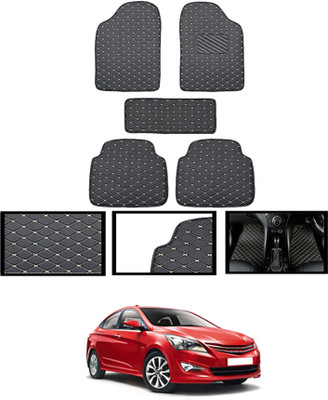 monolive Leatherite Standard Mat For  Hyundai Verna(Black)